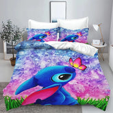 Stitch 3D Cartoon King Size Duvet Cover - Cute Kids Bedding Set - Himpall